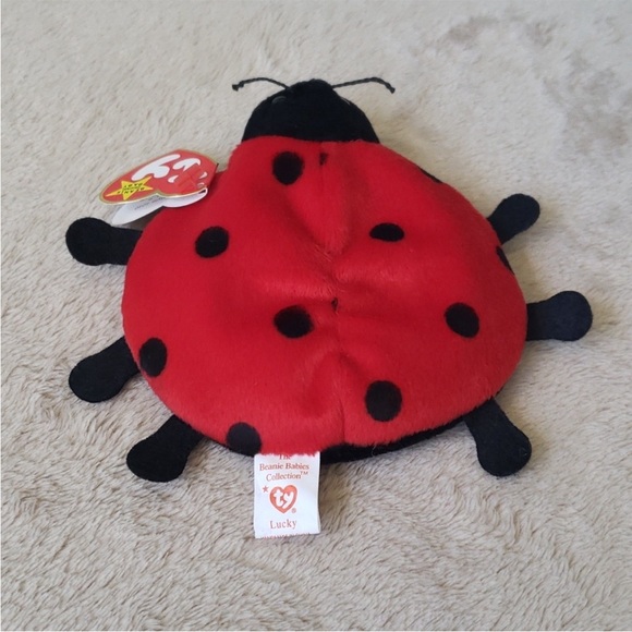 Ty Beanie Baby Lucky the Lady Bug. PVC Pellets . Rare - Picture 7 of 12